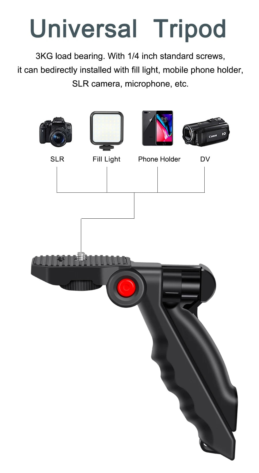KIT DE VIDEO CON TRIPODE PARA CELULARES
