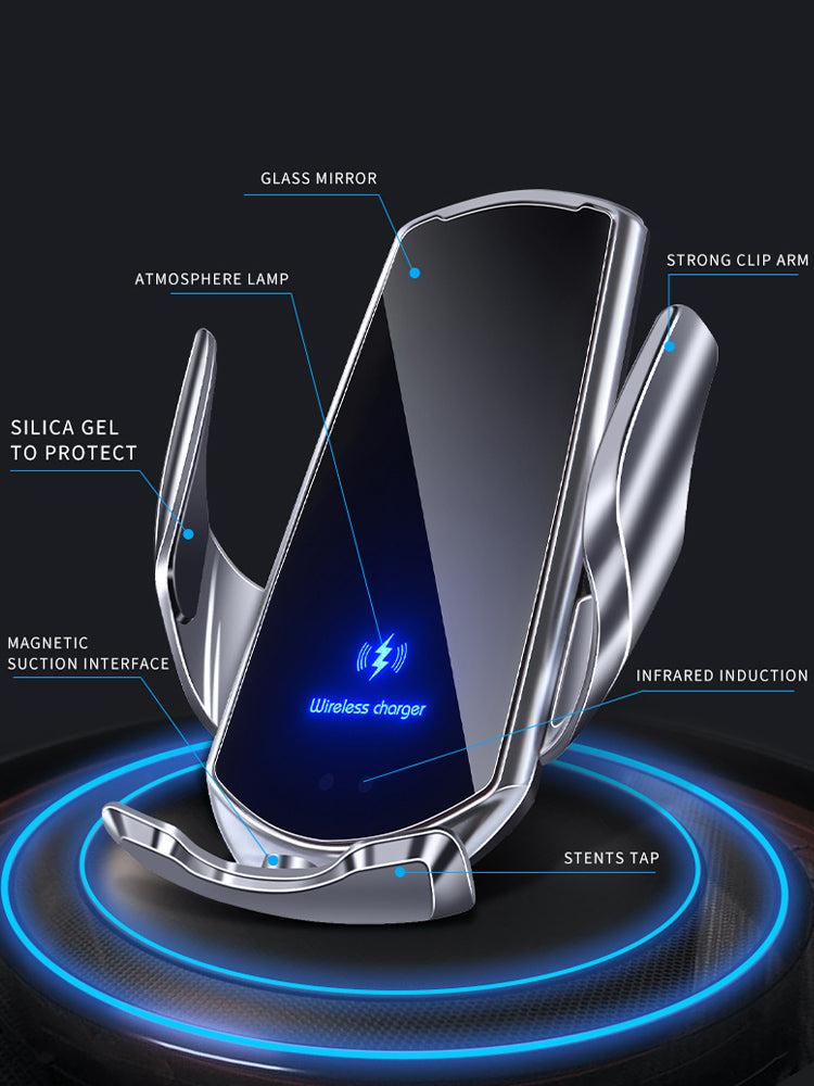CARGADOR INALAMBRICO DE CELULAR CON SENSOR INTELIGENTE PARA VEHICULOS