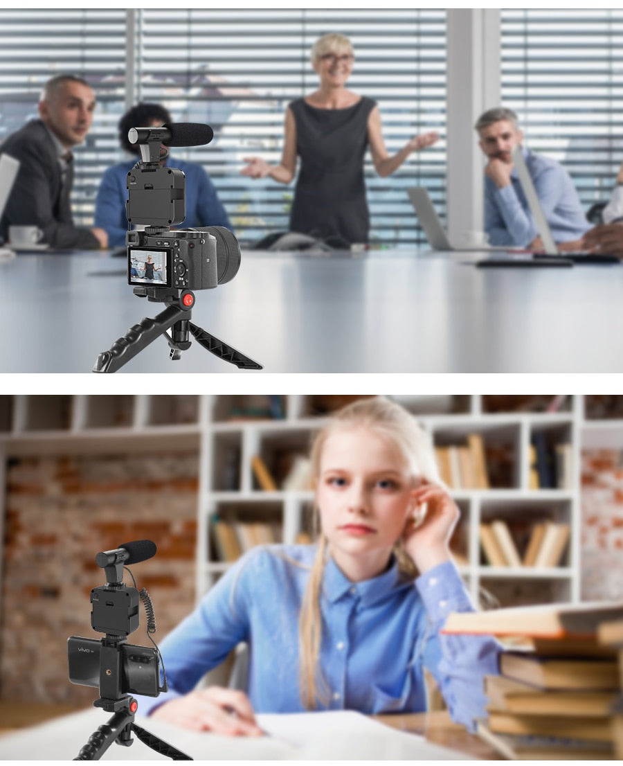 KIT DE VIDEO CON TRIPODE PARA CELULARES