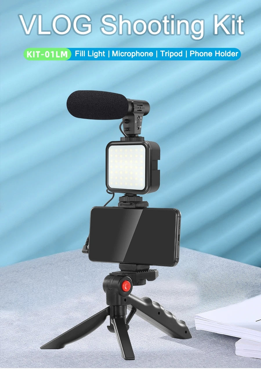 KIT DE VIDEO CON TRIPODE PARA CELULARES