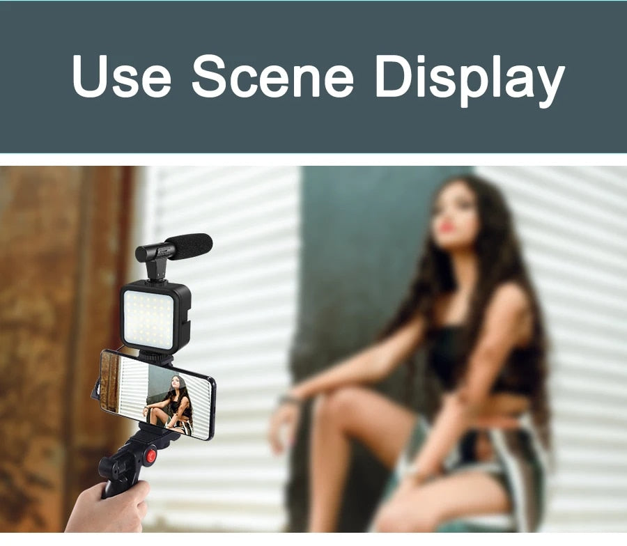 KIT DE VIDEO CON TRIPODE PARA CELULARES