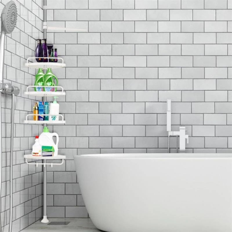 EQUINERO PARA BAÑO EN ACERO INOXIBLE CON 4 BANDEJAS PLASTICAS