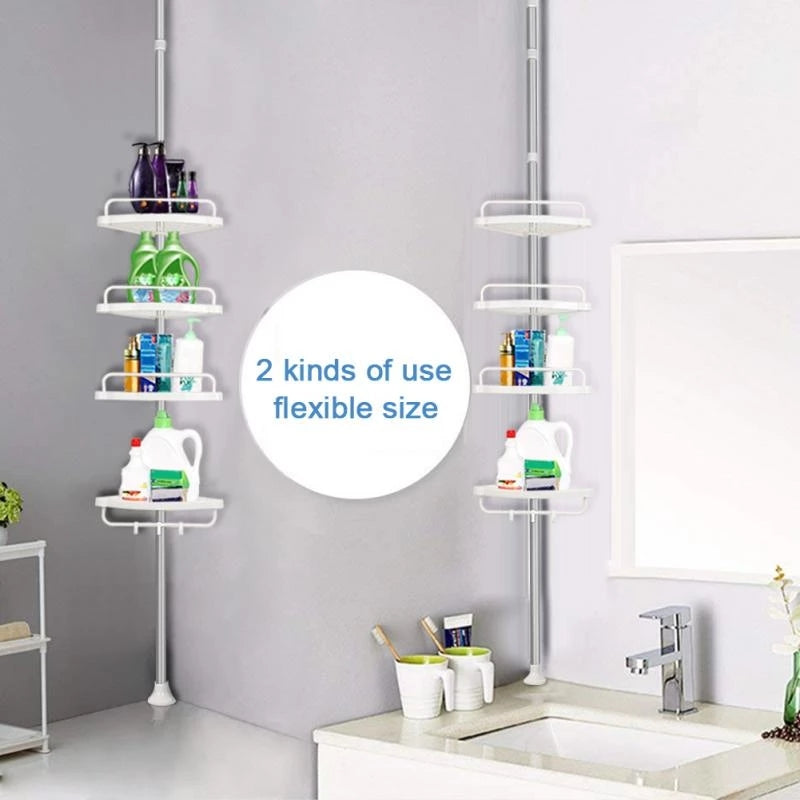 EQUINERO PARA BAÑO EN ACERO INOXIBLE CON 4 BANDEJAS PLASTICAS