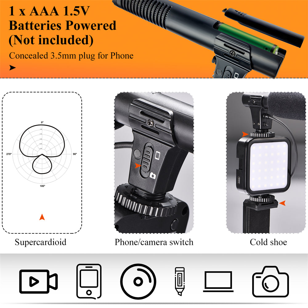 KIT DE VIDEO CON TRIPODE PARA CELULARES