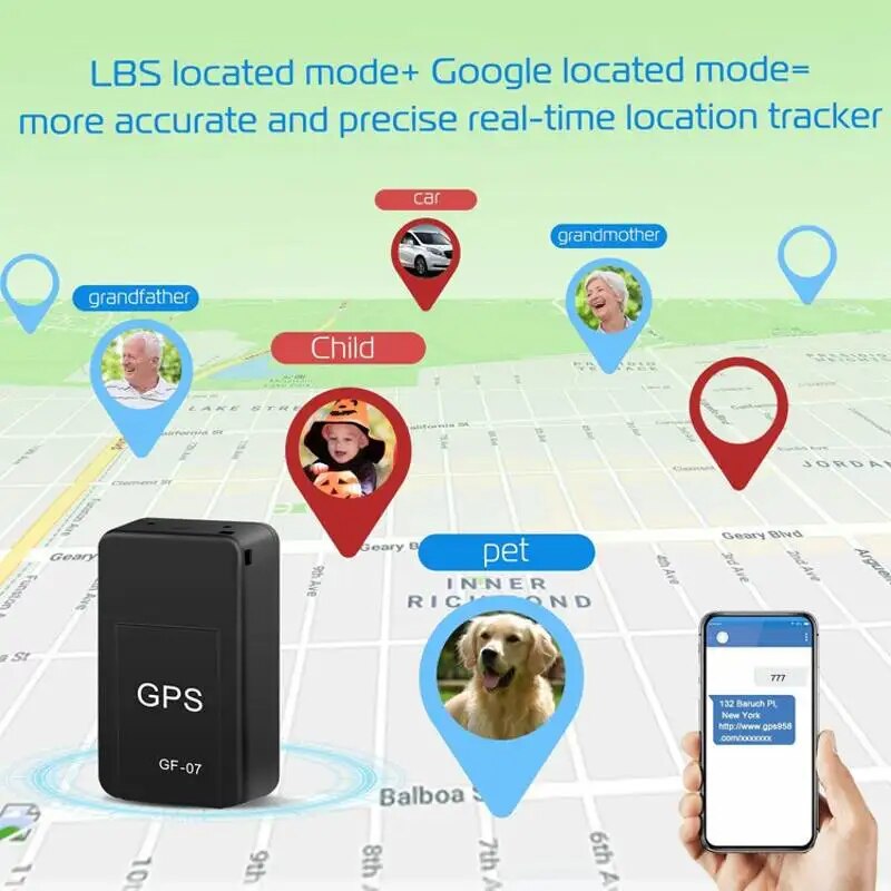GPS MINI RASTREADOR ANTIRROBO PORTATIL RECARGABLE MAGNETICO