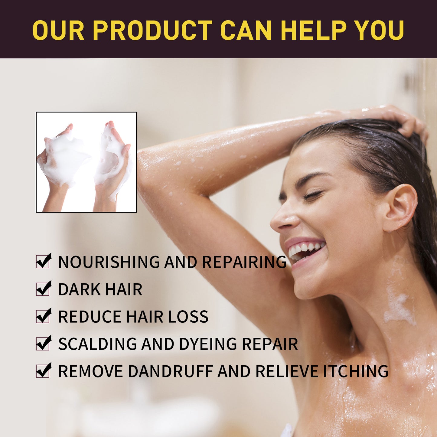 SHAMPOO PARA CANAS  3 EN 1, NATURAL PARA MUJERES Y HOMBRES