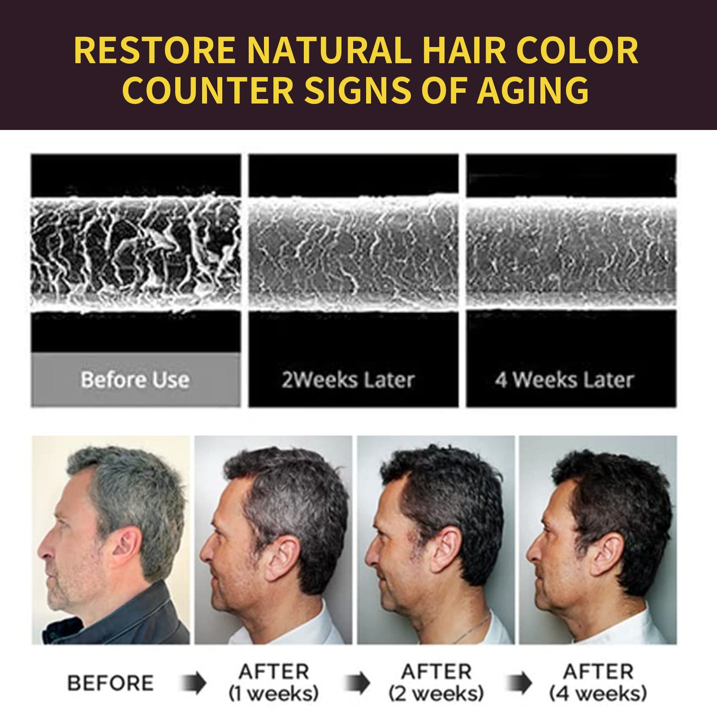 SHAMPOO PARA CANAS  3 EN 1, NATURAL PARA MUJERES Y HOMBRES