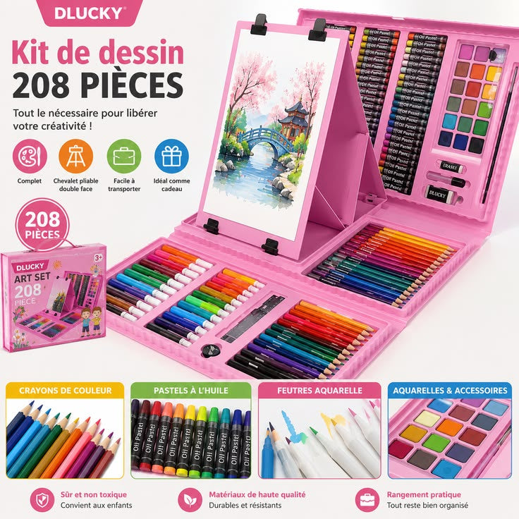 Set de Dibujo 208 Piezas para Niños – vista adicional